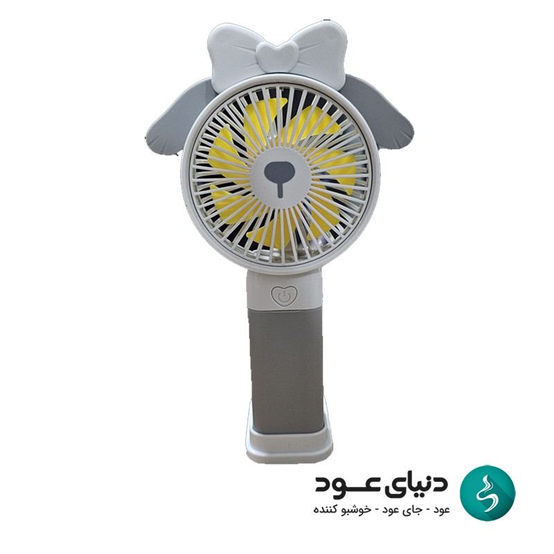 پنکه پایه دار طرح پاپیون خاکستری  xjd-184