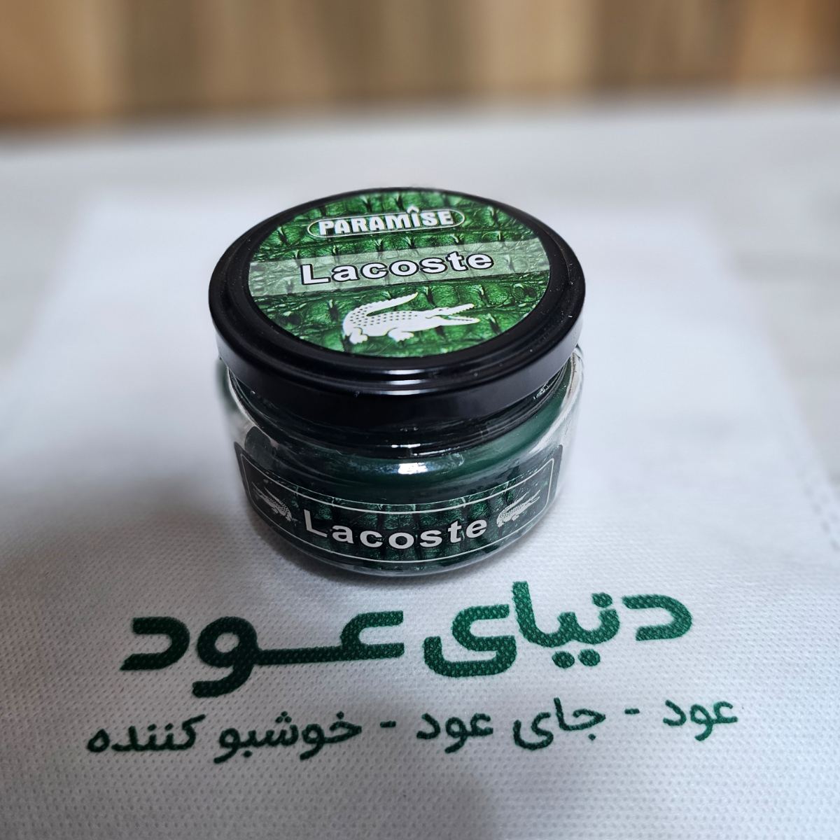شمع معطر شیشه ای روژا 30 ساعت رایحه لاکوست